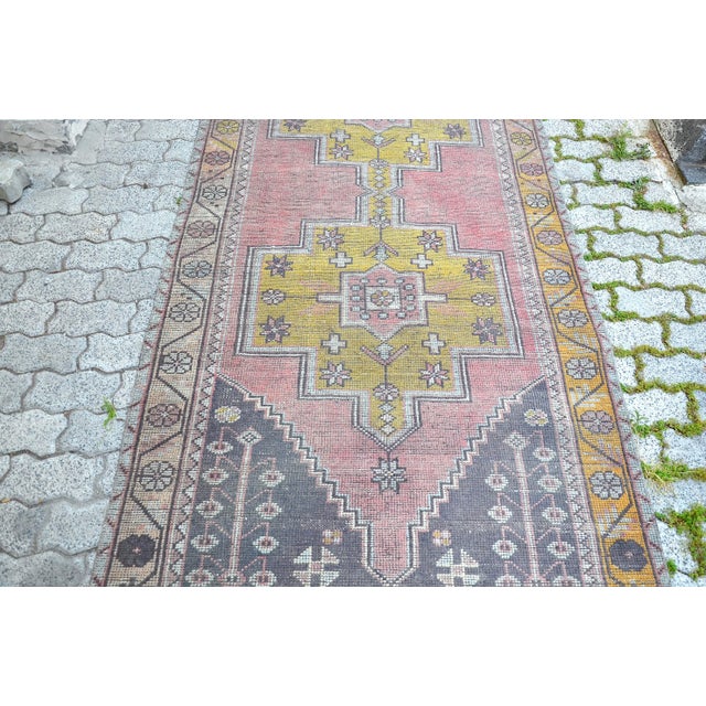 Turkish Oushak Rug, Vintage Rug, Traditional Area Rug, Hand Knotted Carpet, 4x7 Rug, Wool Rug, Natural Antique Rug, Red...