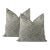 22" Graphite Roman Cut Velvet Pillows - a Pair For Sale