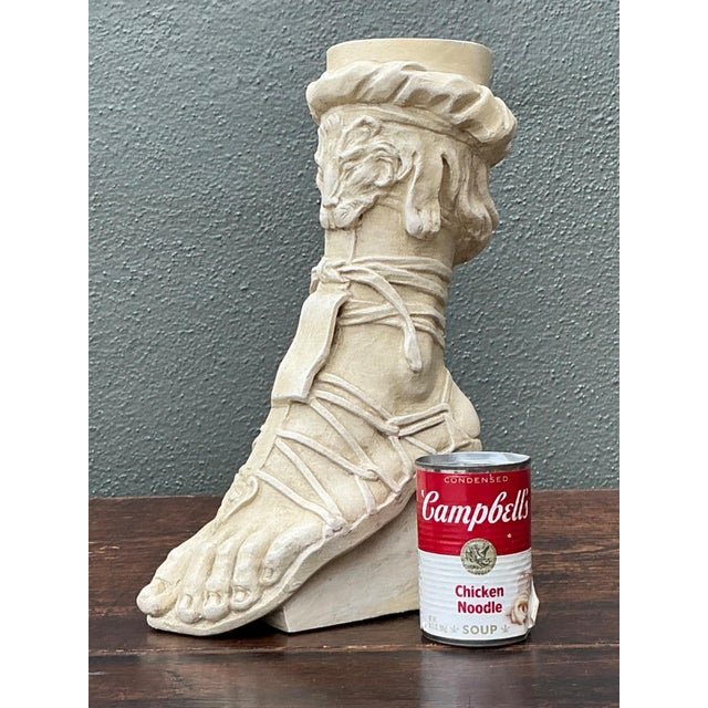 Vintage Plaster Roman Foot Sculpture For Sale - Image 15 of 17