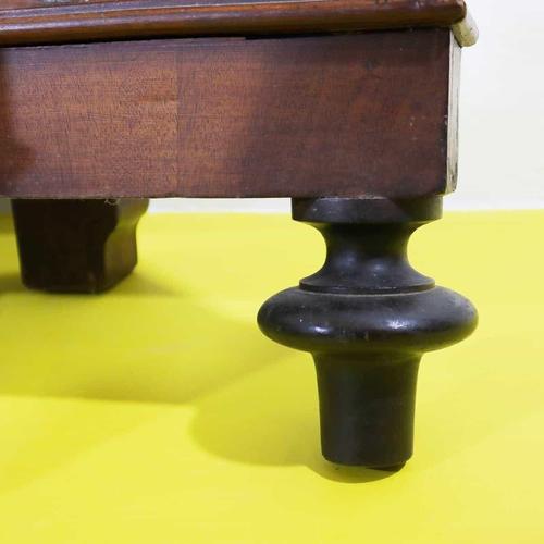 Wooden Double Bed with Shaped Headboard and Turned Legs For Sale - Image 10 of 12