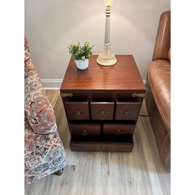 Pottery Barn Apothecary End Table / Nightstand For Sale - Image 15 of 15