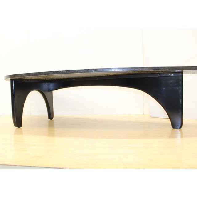 Mid-Century Modern 1960s Black Kidney Shaped Coffee Table For Sale - Image 3 of 5