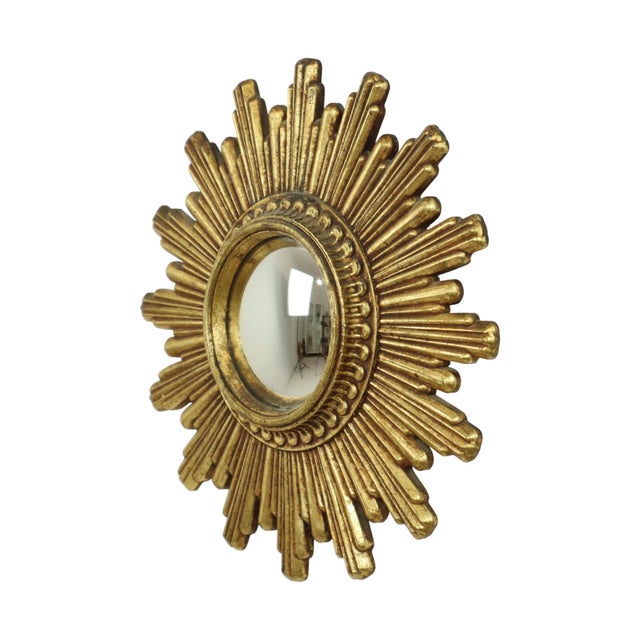 Vintage Gilt Sunburst Mirror, 1960s For Sale - Image 4 of 14
