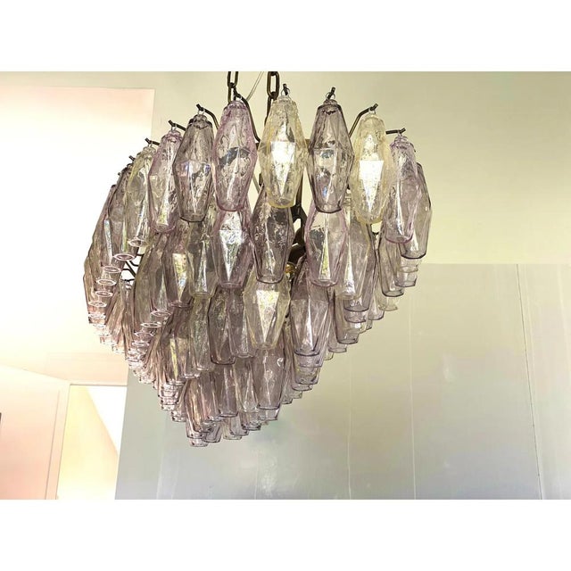 Early 21st Century Oval Poliedri Murano Glass Chandelier by Simoeng For Sale - Image 5 of 9