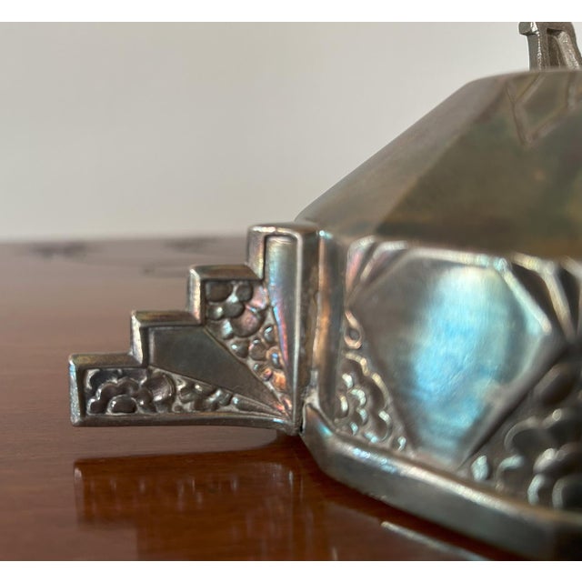 French Art Deco Silver-Plated and Glass Centerpiece by Orfèvrerie Dilecta, 1930s For Sale - Image 10 of 18