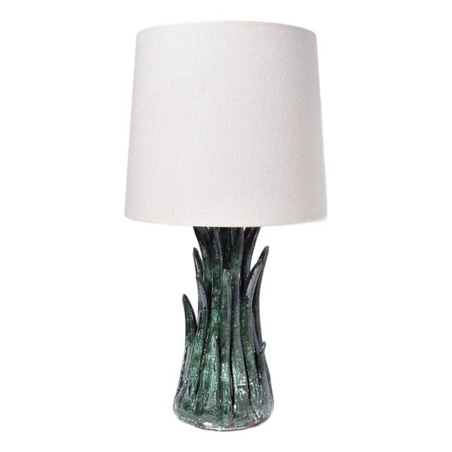 Pico Green Ceramic Lamp by Barracuda Interiors For Sale