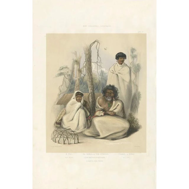 Mid 19th Century Angas, Illustration of Na Horua and His Family, 1847, Print For Sale - Image 5 of 5