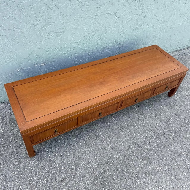 Ricardo Lynn & Corporation Taiwanese Ming Style Walnut Coffee Table by Ricardo Lynn For Sale - Image 4 of 8