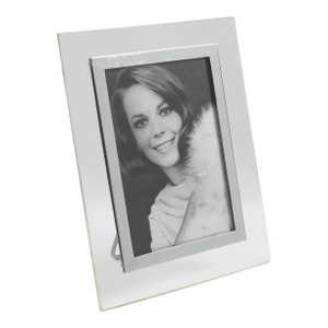 Modernist Glass and Metal Picture Frame