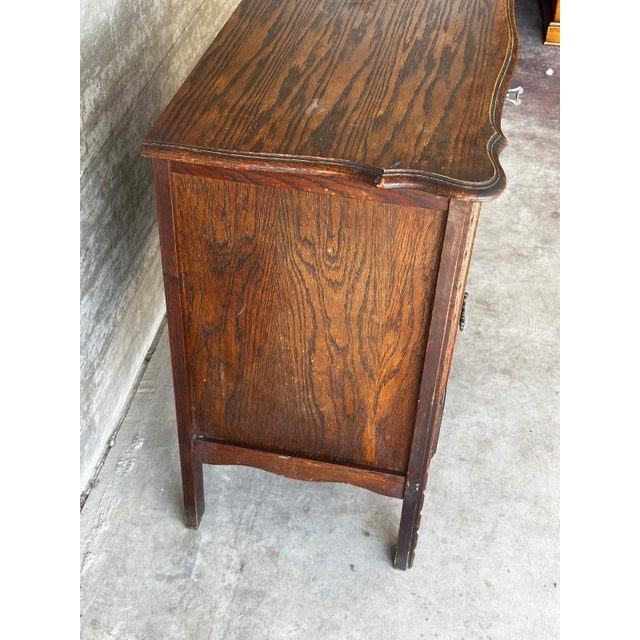 Wood Small Carved Oak Storage Unit, 1930 For Sale - Image 7 of 18