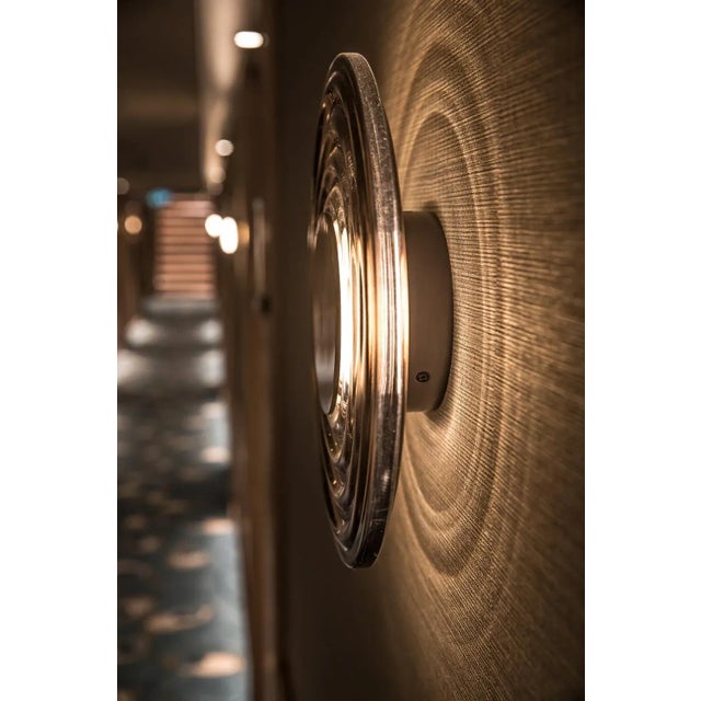 Heavy Circular Glass Has Deep Concentric Rebates Creating A Light Effect Of Ripples On A Pond. Gives A Decorative Spill Of...