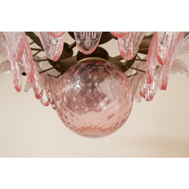 2020s Amber Palmette Murano Chandelier, 58 Elements Murano Shutters - a Pair For Sale - Image 5 of 5