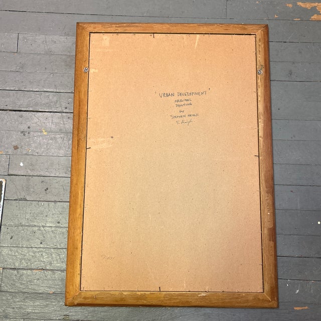 2020s Contemporary Original Abstract Painting by Stephen Heigh “Urban Development” For Sale - Image 5 of 5