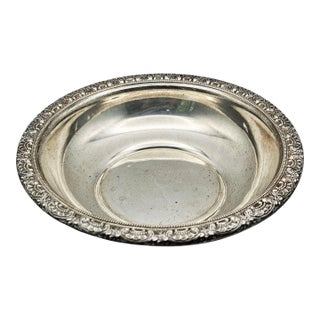 1960s Donatello by Amston Sterling Silver Bowl For Sale