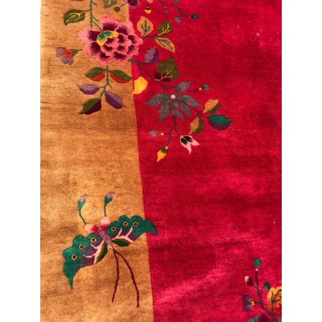 1920s Antique Design Art Deco Chinese Rug- 11’4” X 8’10” For Sale - Image 11 of 13