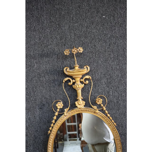 Italian Italian Style Gilt Framed Hanging Wall Mirror For Sale - Image 3 of 6