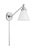 Visual Comfort Chapman & Myers by Visual Comfort Studio Wellfleet Single Arm Cone Task Sconce, Matte White & Polished Nickel For Sale - Image 4 of 7