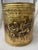 Vintage Repoussé brass fireplace bucket firewood kindling log holder. Moveable top handle. Nice condition, a few small...