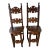 19th C Italian Inlaid Ladder Back Side Chairs - Set of 2 For Sale