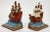 Nautical Vintage Colorful Cast Aluminum Ship Motif Bookend Pair For Sale - Image 3 of 6
