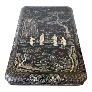 Antique Japanese Ryukyu Island Lacquer & Inlay Box
