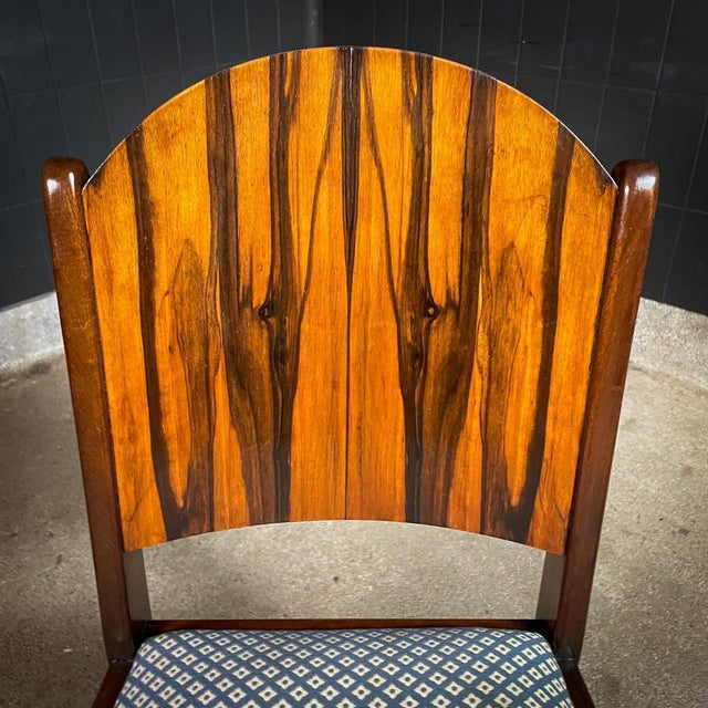 Wood Art Deco Mid-Century Dining Room Chairs, Set of 4 For Sale - Image 7 of 15