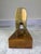 Wood Vintage Mid-Century Modernist Solid Brass Bull Sculpture on Walnut Base For Sale - Image 7 of 8