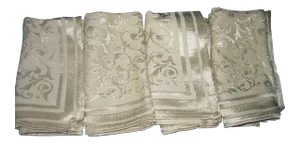 Vintage Floral Damask Napkins - Set of 4
