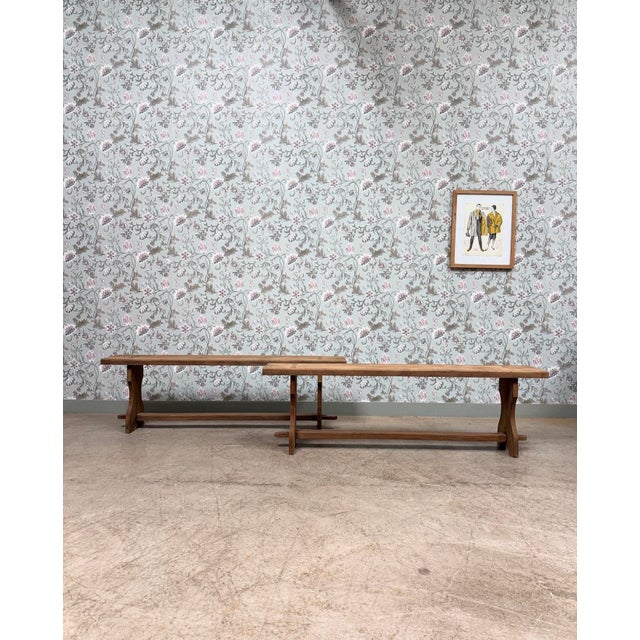 Full of character, these antique solid oak farm benches instantly bring a warm and inviting atmosphere to any interior....