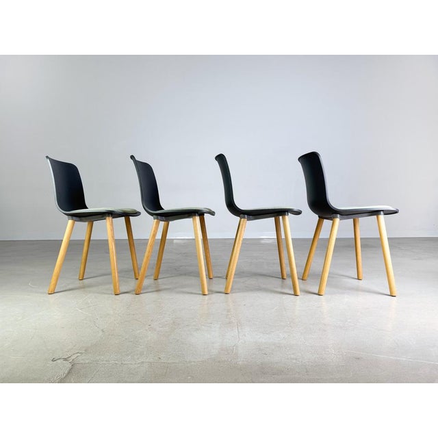 Hal Chairs in Wood with Seat Cushions by Jasper Morrison for Vitra, Set of 4 For Sale - Image 6 of 10