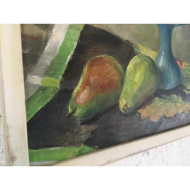 Vintage Fruit Display Oil Painting For Sale - Image 4 of 9