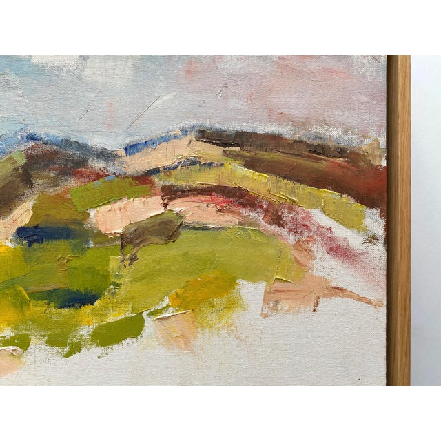 Jim Lyons Contemporary Provincetown " Dunes Landscape " Abstract Expressionist Framed Original en Plein Air Oil Painting For Sale - Image 15 of 18