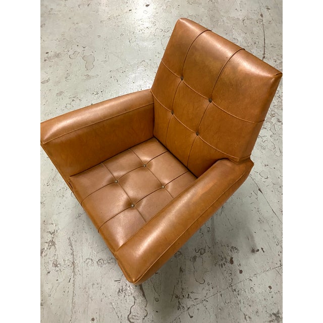 Vintage Cubist Leather Lounge Chair For Sale - Image 13 of 16