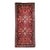 Vintage Persian Lilian Rug, Handknotted Wool, Geometric Pattern, Red & Ivory, 3x7 For Sale