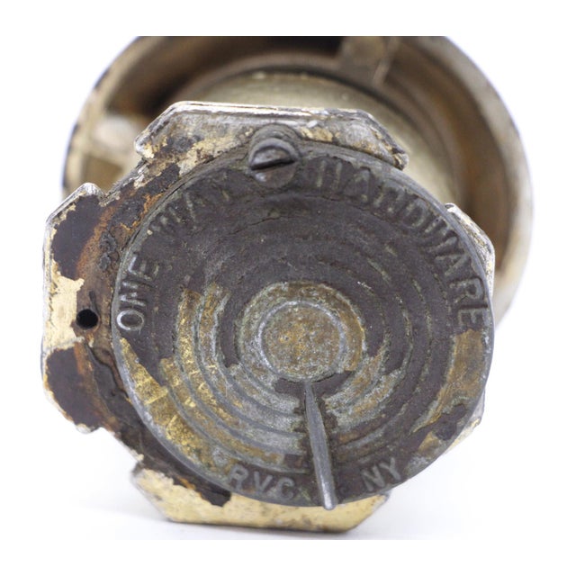 Reclaimed 2.25 In. Nickeled Brass One Way Hardware Peephole For Sale - Image 6 of 6