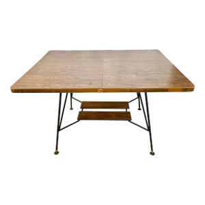 Mid Century Richard McCarthy Laminate Top CastIron Outdoor Table