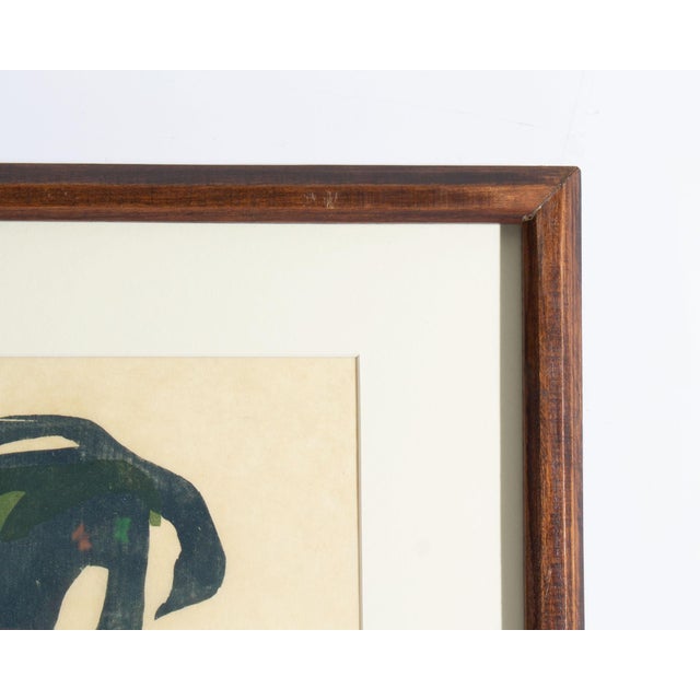 Mid 20th Century “Falling Forms” Abstract Relief Print by Walter Sorge For Sale - Image 5 of 8