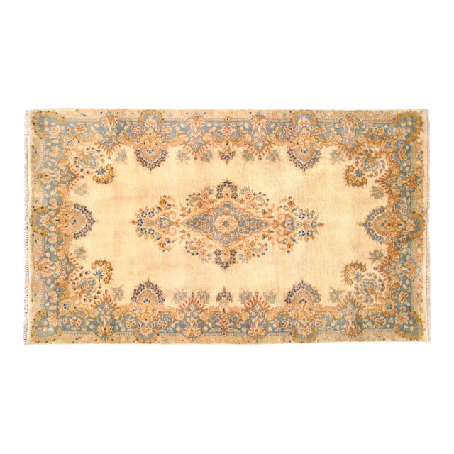 Vintage Persian Decorative Oriental Kerman Rug in Small Size For Sale