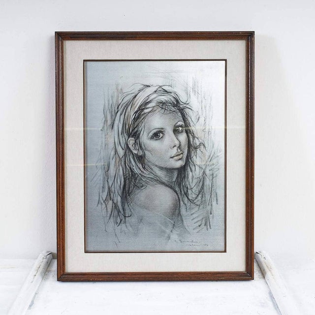 Giuseppe Tarantino, Untitled, 1970s, Lithograph on Plate, Framed For Sale - Image 5 of 5