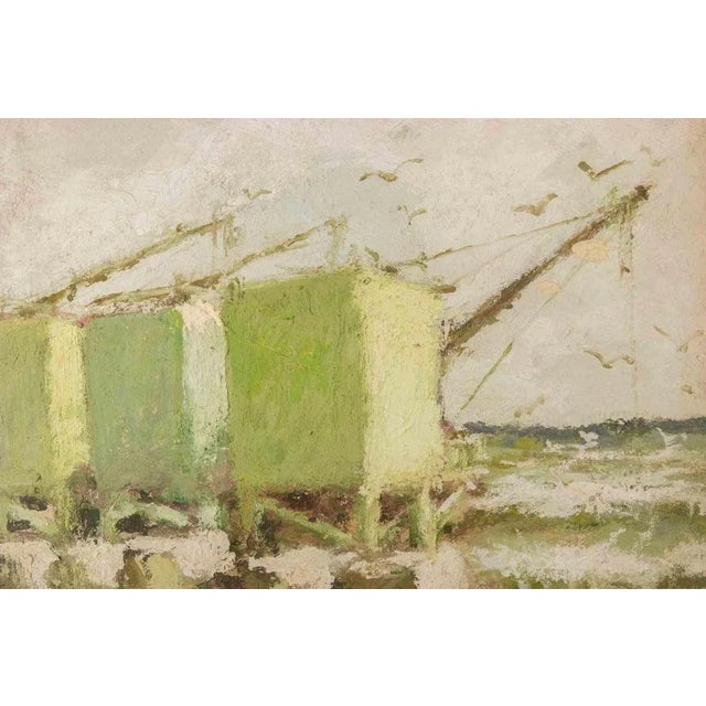 Modern Franco Marzilli, Green Overflows, Oil Painting, 1970s For Sale - Image 3 of 6