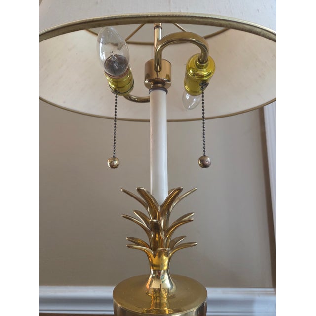 Vintage Brass Pineapple Table Lamp For Sale - Image 10 of 12