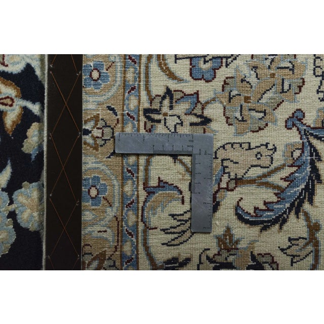 Hand-Knotted Nain 9la Rug with Silk Content For Sale - Image 10 of 11