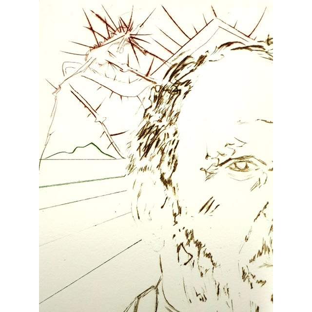 Salvador Dali - Louis Pasteur - Original Hand Signed Engraving 1970 For Sale - Image 7 of 8