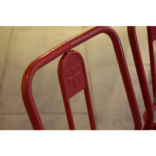 Pair Tolix Guinguette Chairs T4 Savoyard in their original patina. This piece has an attribution mark, I am sure that it...