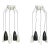 1970s Roberto Giulio Rida Five Arm Cone Sconces in Black and White With Brass Fittings - a Pair For Sale