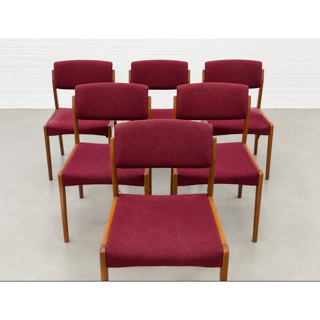 1960s Set of 6 Danish Mid Century Modern Dining Chairs | Teak Chairs by h.w. Klein for Bramin, Made in Denmark, C. 1960’s For Sale - Image 5 of 13