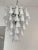 Contemporary Murano Glass "sella" chandelier with a kromo metal frame Spare parts glass included. Diameter = 60 cm = 23.4"...
