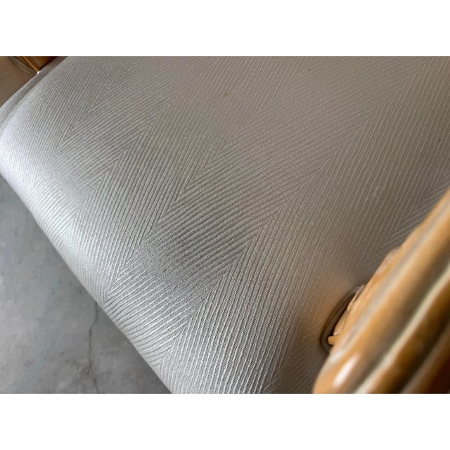 Pair of Italian Vintage Hollywood Regency-Style Carved Leaf Design Arm Accent Chairs For Sale - Image 11 of 12