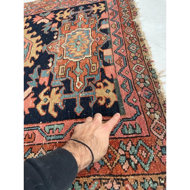 Geometric Floral & Vines Medallions Rug - 3.3 X 4.4 For Sale - Image 9 of 12