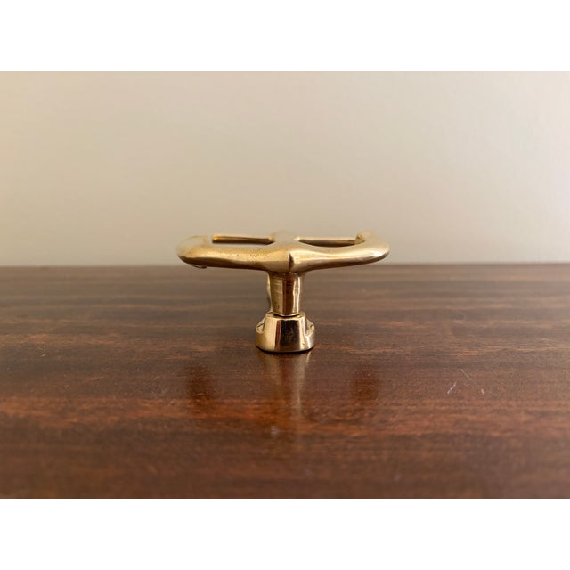 Late 20th Century Late-20th Century Nautical Cast Brass Anchor Door Knocker For Sale - Image 5 of 8